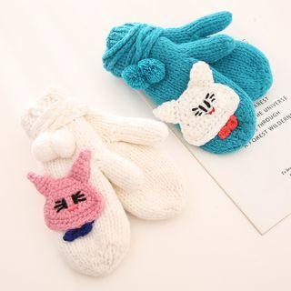 Pom Pom Knit Gloves