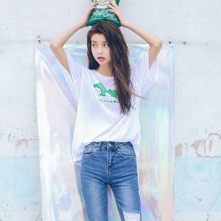 Dinosaur Print Short-sleeve T-shirt