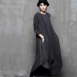 Panel-side Maxi T-shirt Dress