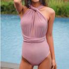 Sleeveless V-neck Swimsuit