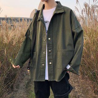 Pocket Detail Single-breasted Jacket