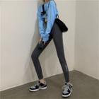 High-waist Lettering Print Yoga Pants