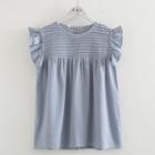 Plain Frill Trim Sleeveless Top