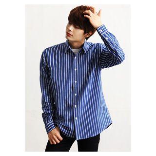 Long-sleeve Striped Shirt (3 Colors)