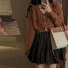 Ruffle Cardigan / Mini Skirt