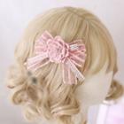 Flower & Bow Hair Clip Hair Clip - Flower - Pink - One Size