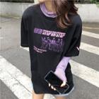 Embroidered Short-sleeve T-shirt / Long-sleeve Top