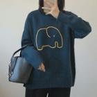 Round Neck Elephant Embroidered Sweater
