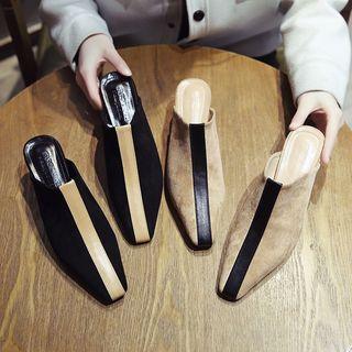 Kitten Heel Color Panel Mules