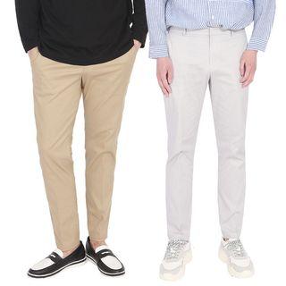 Plus Size Band-waist Slim-fit Pants