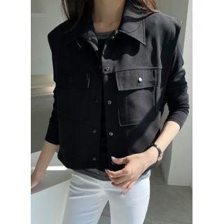 Sleeveless Button-side Jacket