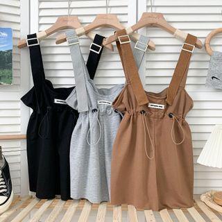 Drawstring-waist Wide-leg Playsuit