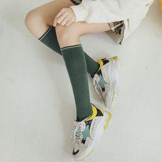 Contrast-trim Stocking