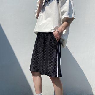 Plaid Velvet Shorts