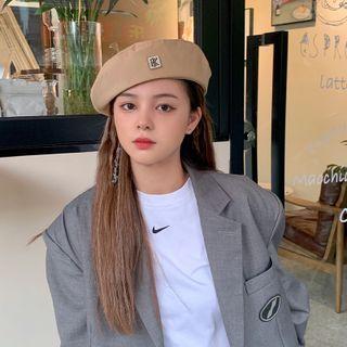 Lettering Metal-accent Beret