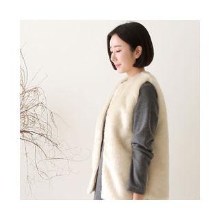 Zip-up Faux-fur Vest
