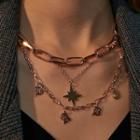 Star Layered Necklace 01kc-dz-229 - Gold - One Size