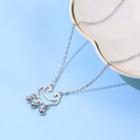 Alloy Lock Pendant Necklace Silver - One Size