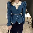 Set: Plain Cardigan + Belt