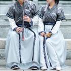 Couple Matching Traditional Chinese Top / Maxi Skirt / Set
