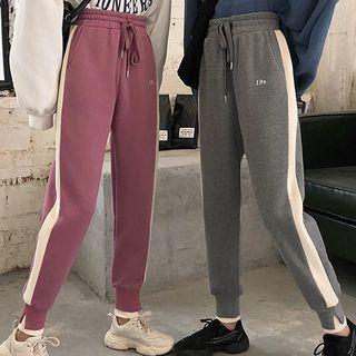 Contrast Drawstring Pants