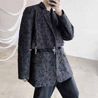 Metal-accent Loose-fit Blazer