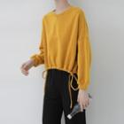 Drawstring-cuff Pullover