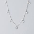 925 Sterling Silver Faux Crystal Necklace S925 Silver - Silver - One Size