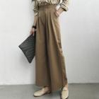 High-waist Pleated Wide-leg Dress Pants