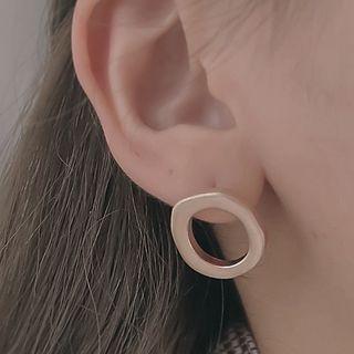 Irregular Metal Hoop Earring