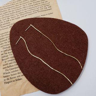 Chain Dangle Earring 1 Pair - Gold - One Size