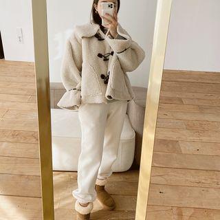 Toggle-button Dumble Jacket (cream) Cream - One Size