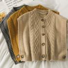 Button-up Crop Knit Vest