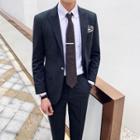 Set: Striped Blazer + Dress Pants + Shirt