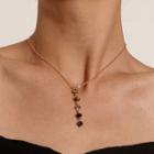 Gemstone Bead Pendant Y Necklace