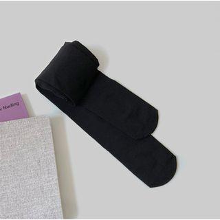 Plain Tights For Winter Black - One Size