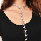 Rhinestone Star Long Necklace