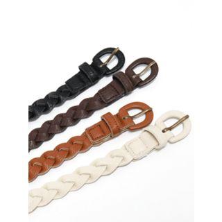 Round-buckle Woven Belt