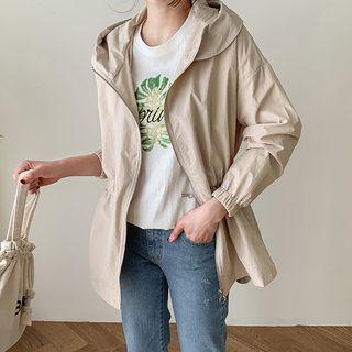 Hooded Dip-back Oversized Parka