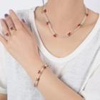 Cherry Faux Crystal Bracelet / Ring / Necklace / Set
