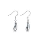 Fashionable Simple Water Drop-shaped Earrings Silver - One Size