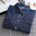 Heart Denim Shirt 6107 - Dark Blue - One Size