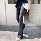 Ribbed Boot-cut Pants In 2 Lengths