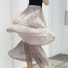 Floral Patterned Midi Skirt