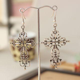 Cross / Heart Key Drop Earring