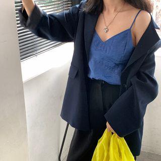 Crinkled Spaghetti Strap Top
