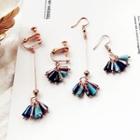 Non-matching Faux Crystal Dangle Earring
