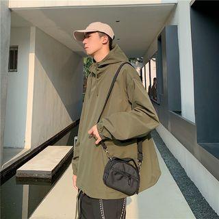 Hooded Drawstring Windbreaker