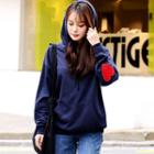 Heart-patch Hooded Pullover