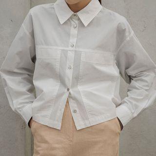 Patch-pocket Crop Shirket